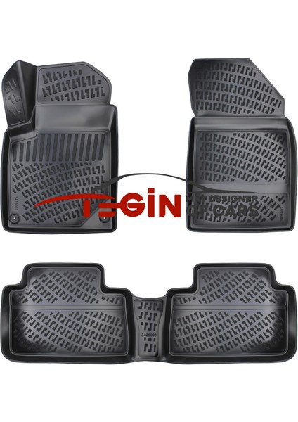 Citroen C5 2004 3D Havuzlu Paspas Siyah