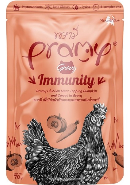 Tavuk, Bal Kabak ve Havuçlu Yetişkin Kedi Yaş Maması 70GR