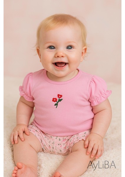 Necixs Kız Bebek Çıtır Çiçekli 2 Li Kız Takım