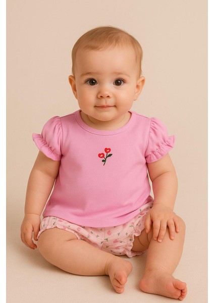 Necixs Kız Bebek Çıtır Çiçekli 2 Li Kız Takım modelleri