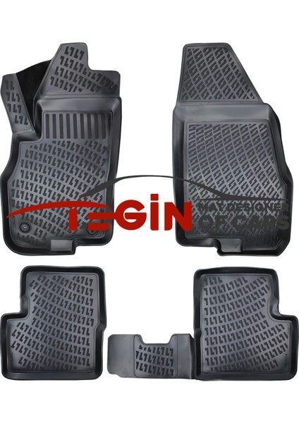 Fiat Punto Evo 2016 3D Havuzlu Paspas Siyah