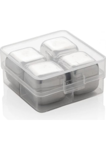 Büro Ev Ofis Mutfağı Için 4parça Çelik Metal Kaplama Buz Taşı