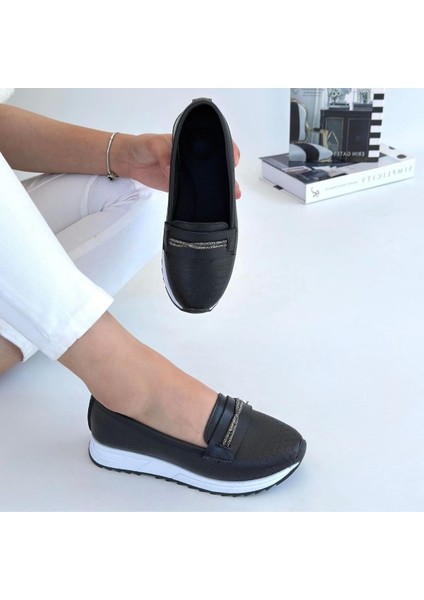 Troy Siyah Cilt Babet Ayakkabı fırsatları