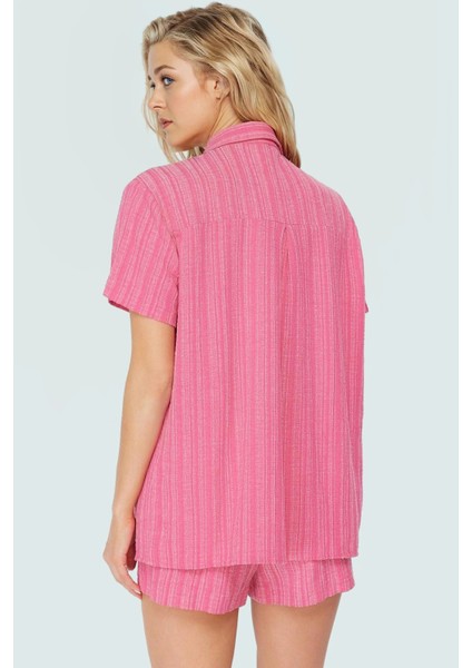 Kısa Kollu Oversize Keten Karışımlı Şort Takım Plaj ve Günlük Kullanım Için modelleri