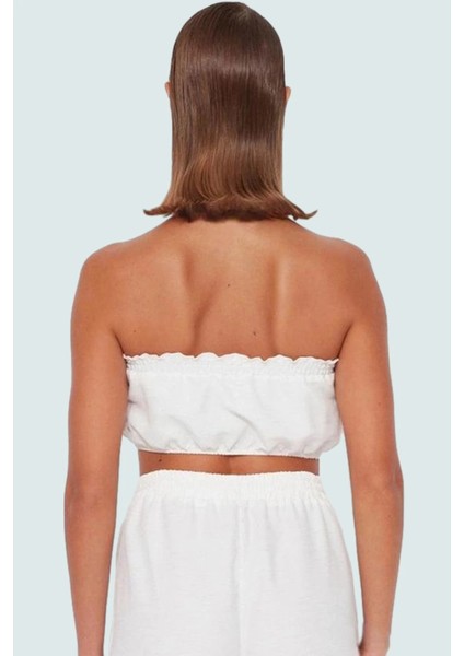 Şık Flam Keten Plaj Takımı Viskoz ve Polyester Karışımı Seçkin Malzeme Profesyonel Görünüm modelleri