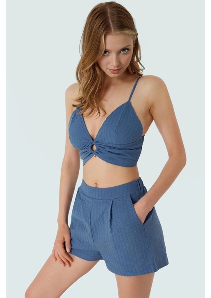 Pamuklu Oversize Bluz Şort Takım V Yaka Kolsuz Yazlık Plaj Giyim Özenle Seçilmiş fiyatları