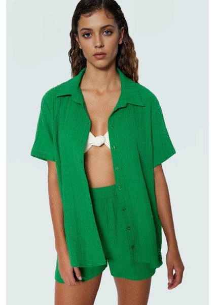 Rahat ve Şık Dokuma Şort Gömlek Takım Yazlık Plaj Giyim Seti Görünüm Uzun Ömürlü fiyatları