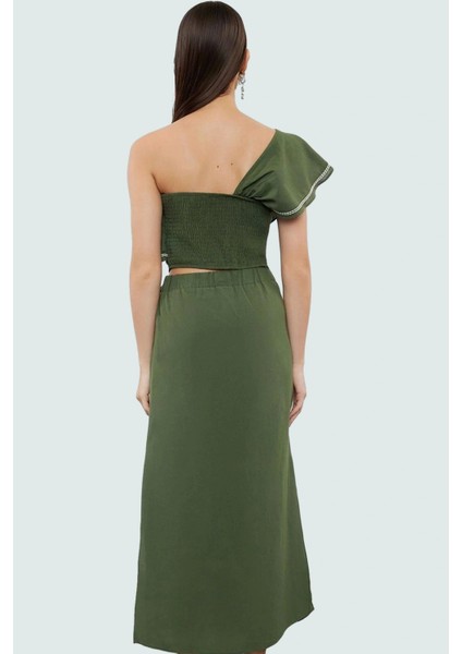 Pamuklu Leopar Desenli Yazlık Bluz Etek Takımı Şık ve Rahat Profesyonel Görünüm Uzun Ömürlü modelleri