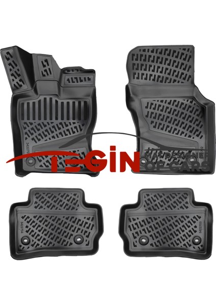 Jaguar F-Pace 2018 3D Havuzlu Paspas Siyah