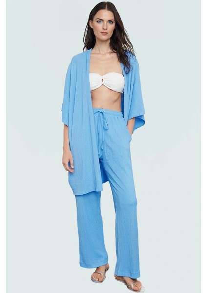 Rahat Polyester Kimono Pantolon Plaj ve Günlük Kullanım Özel Tasarım