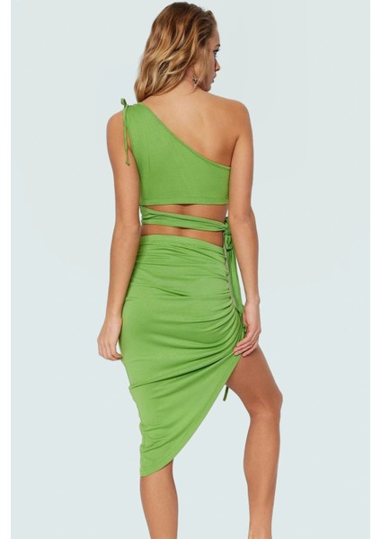 Şık Kadın Yazlık Bluz Etek Takım Regular Kesim Viskoz Kumaş Uzun Ömürlü Günlük Kullanım Için modelleri