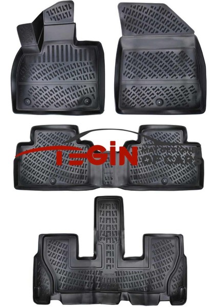 Hyundai Palisade 5 Koltuk 2021 3D Havuzlu Paspas Siyah