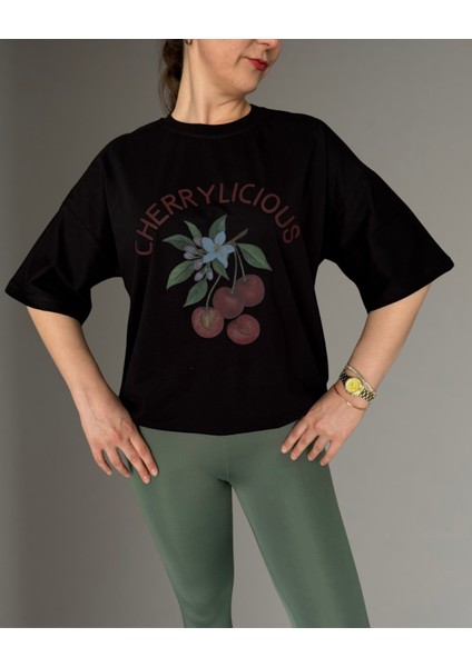 Cherrylicious Oversize T-Shirt %100 Pamuk modelleri
