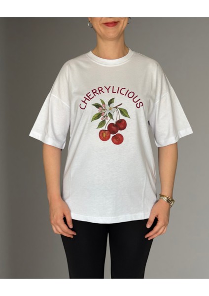 Cherrylicious Oversize T-Shirt %100 Pamuk fırsatları