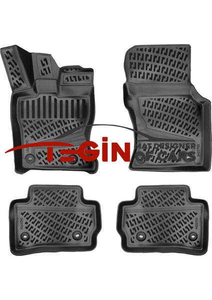 Land Rover Range Rover Velar 3D Havuzlu Paspas 2020 Siyah