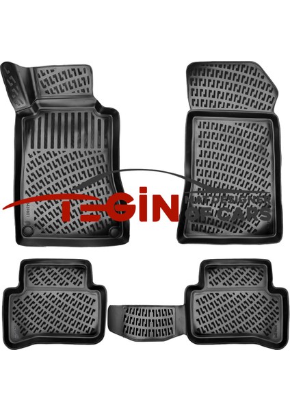 Mercedes C Serisi W203 3D Havuzlu Paspas 2005 Siyah