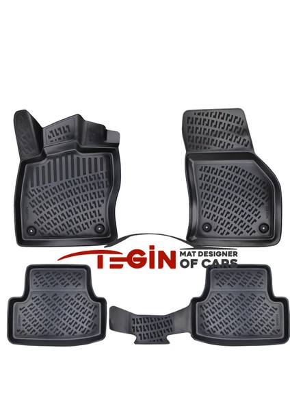 Volkswagen Golf 8 Üst Bagaj 2022 Bagaj Havuzu + Siyah 3D Havuzlu Paspas modelleri