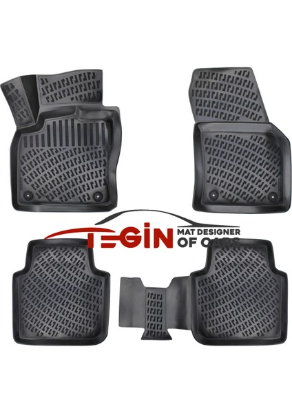 Volkswagen Tiguan Stepneli Üst Bagaj 2022 Bagaj Havuzu + Siyah 3D Havuzlu Paspas modelleri