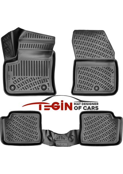 Opel Corsa ( Elektrikli ) 3D Havuzlu Paspas 2022 Sonrası Siyah