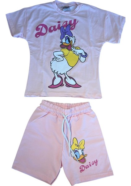 Kurdeleli Duck Şort Tişört 2'li Takım