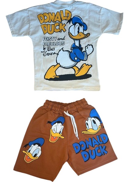 Duck Desenli Şort Tişört 2'li Takım