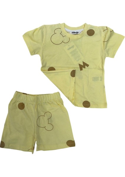 Rahat Giyim Şort Tişört Pijama Takımm Desenli fiyatları