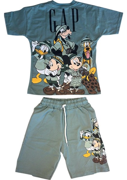 Animal Desenli Şort Tişört 2'li Takım