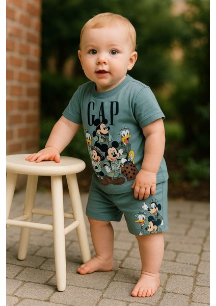 Animal Desenli Şort Tişört 2'li Takım modelleri