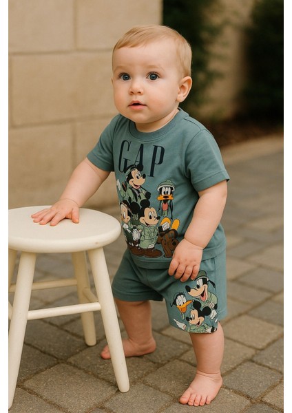 Animal Desenli Şort Tişört 2'li Takım indirimleri