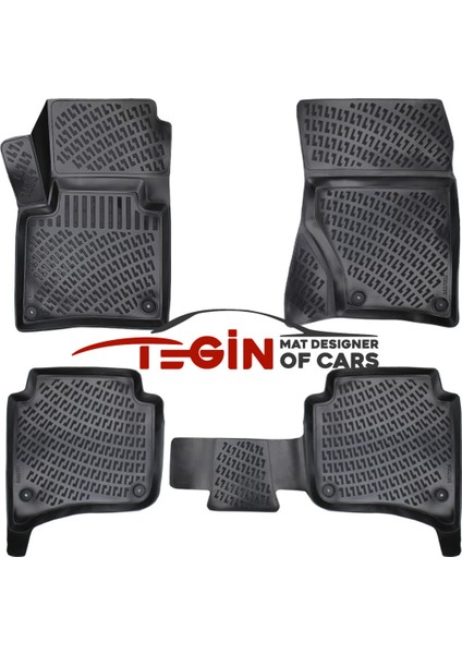 Volkswagen Touareg 2 Bölge Klimalı 3D Havuzlu Paspas 2014 Siyah