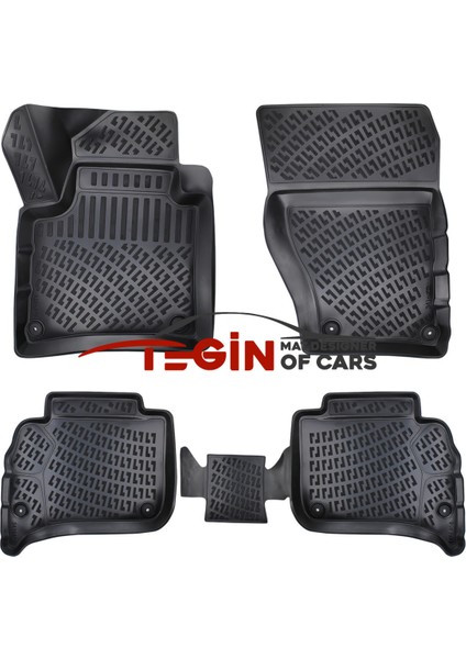 Volkswagen Touareg 3D Havuzlu Paspas 2022 Siyah