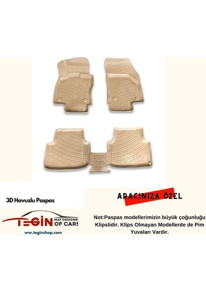 Bmw 3 Serisi E90 2007 3D Havuzlu Paspas Bej modelleri