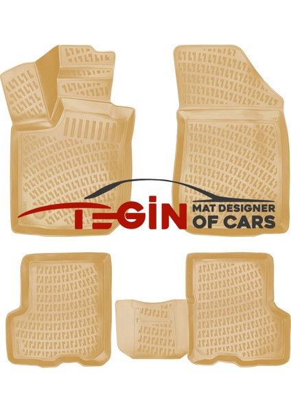 Fiat Doblo 2002 3D Havuzlu Paspas Bej