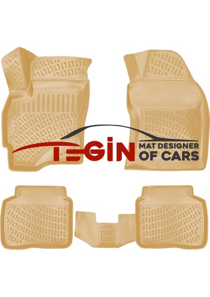 Honda City 2012 3D Havuzlu Paspas Bej