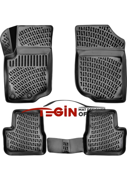 Peugeot 207 2006-2014 Bagaj Havuzu + Siyah 3D Havuzlu Paspas modelleri