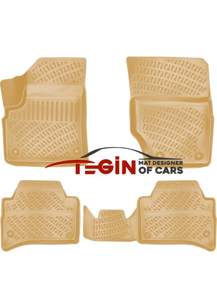 Porsche Cayenne 2009 3D Havuzlu Paspas Bej