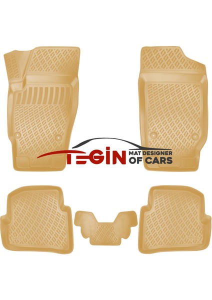 Seat Ibiza 2011 3D Havuzlu Paspas Bej