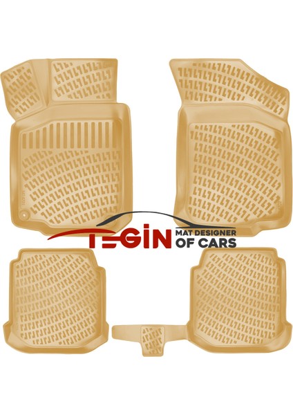 Volkswagen Bora 1999-2006 3D Havuzlu Paspas Bej