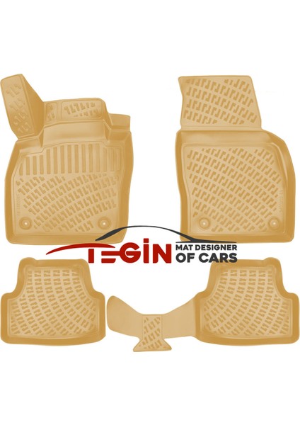 Skoda Fabia 2022 Sonrası 3D Havuzlu Paspas Bej