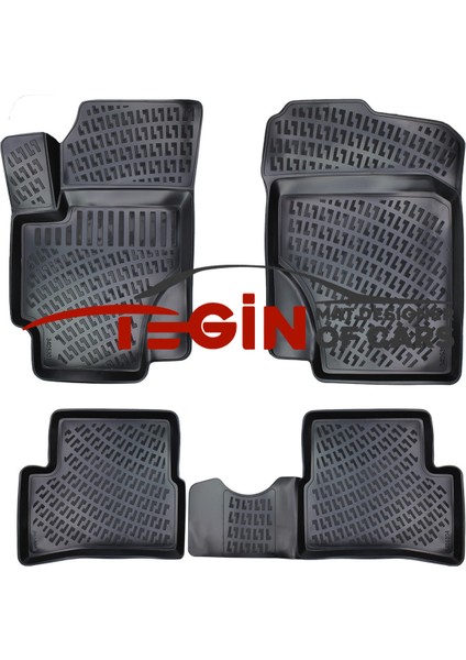 Kia Rio Sedan Bagaj Havuzu 2008 + Siyah 3D Havuzlu Paspas modelleri