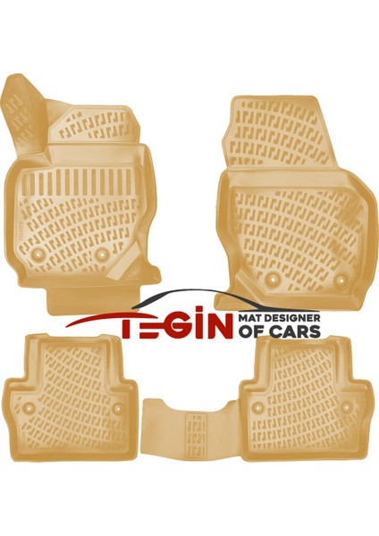 Volvo V70 2008 3D Havuzlu Paspas Bej