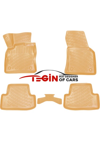 Volkswagen T-Roc 2017 3D Havuzlu Paspas Bej