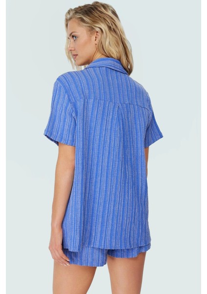 Dokuma Keten Karışımlı Oversize Plaj Şort Takım Yazlık Kombin Mükemmel Uyum Özel Tasarım modelleri