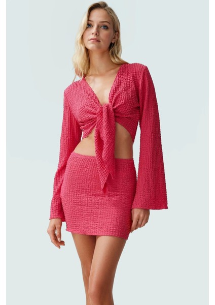 Polyester Bluz Etek Takım Yazlık Mini Boy Şık Tasarım Yüksek Kalite Kaliteli Işçilik fiyatları