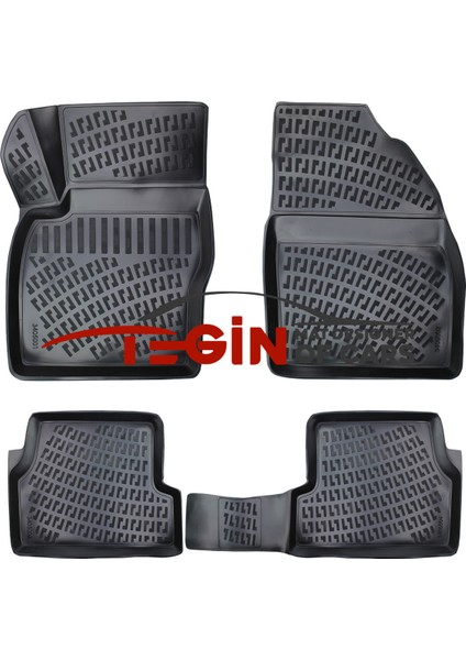 Ford Focus 2 Sedan Bagaj Havuzu 2005-2010 + Siyah 3D Havuzlu Paspas