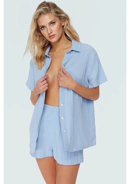 Dokuma Keten Karışımlı Oversize Plaj Şort Takım Yazlık Kombin Mükemmel Uyum Özel Tasarım fiyatları