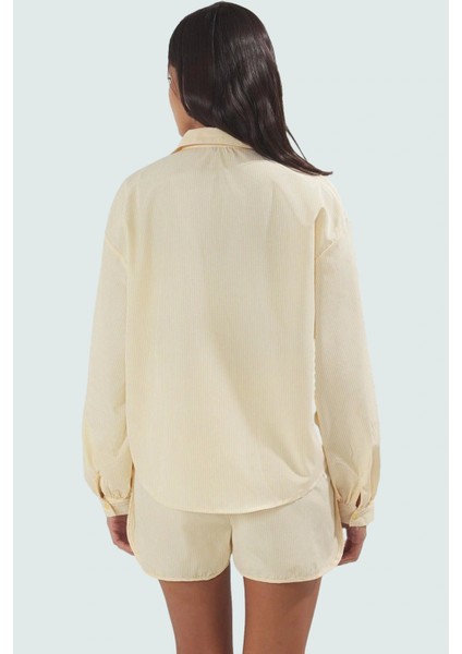 Yazlık Çizgili Dokuma Pamuklu Gömlek Şort Takım Fitted Kalıp Rahat ve Şık Uzun Ömürlü modelleri