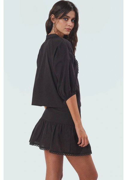 Rahat ve Şık Pamuk Bluz Etek Plaj Takımı Kısa Kol Gömlek Yaka Mükemmel Uyum Kaliteli Işçilik modelleri