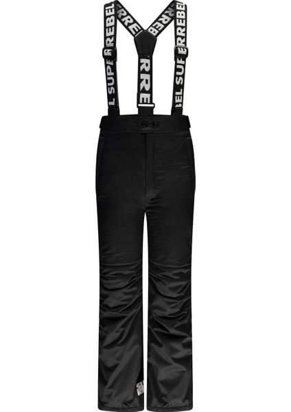 Siyah Kız Çocuk Normal Kalıp Kayak Salopeti R409-6605-099-SPEED Ski Pant Twill