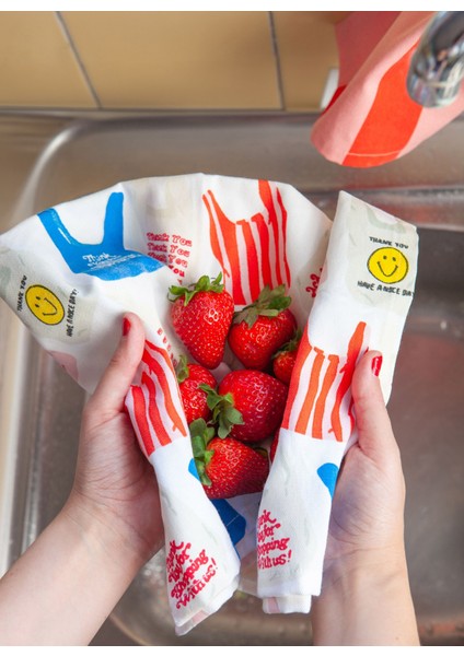 Çok Renkli Kuruluma Bezi Thank You 2li Kurulama Bezi